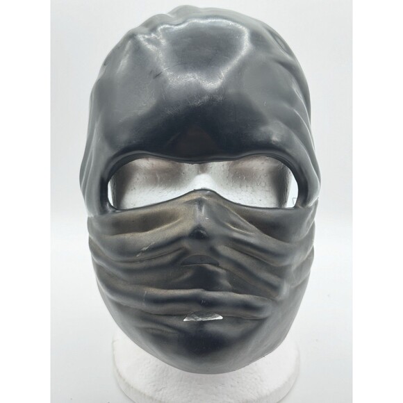 Halloween Costume Ninja Black Face Mask Rubie Hard Plastic Teen Adult - Picture 1 of 7